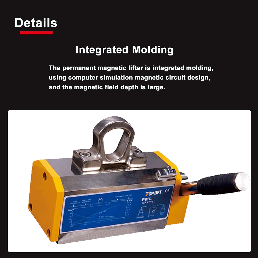 2000kg Tp-Lifting Pml-a Strong Permanent Magnetic Lifter Certificated Hand Controlled