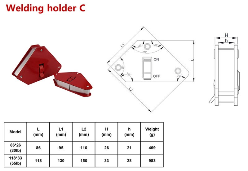 Multi-Angle Welding Magnet /Magnetic Welding Holder /Magnetic Clamp for Sale