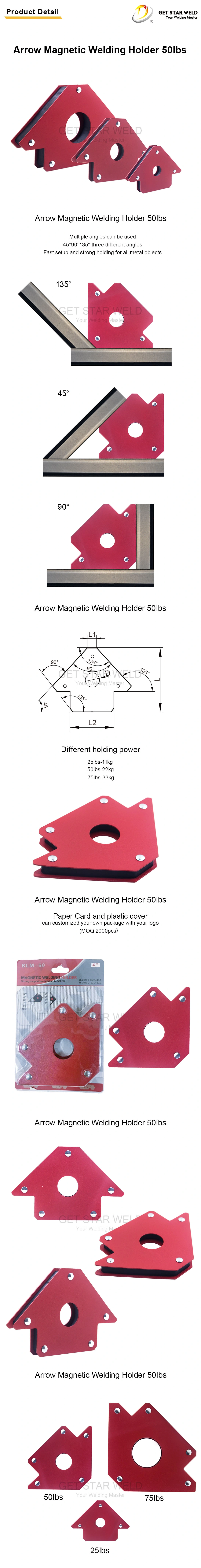 Get Star Weld 50lbs Magnetic Set Angle Arrow Square Welding Magnet Clamp Holder