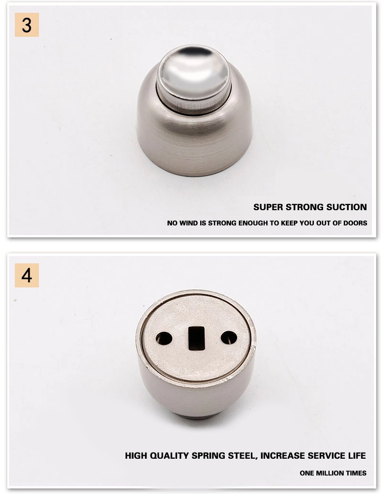 Hot Sale Factory Wholesale Door Stopper, Spherical Zinc Alloy Magnetic Metal Door Stops