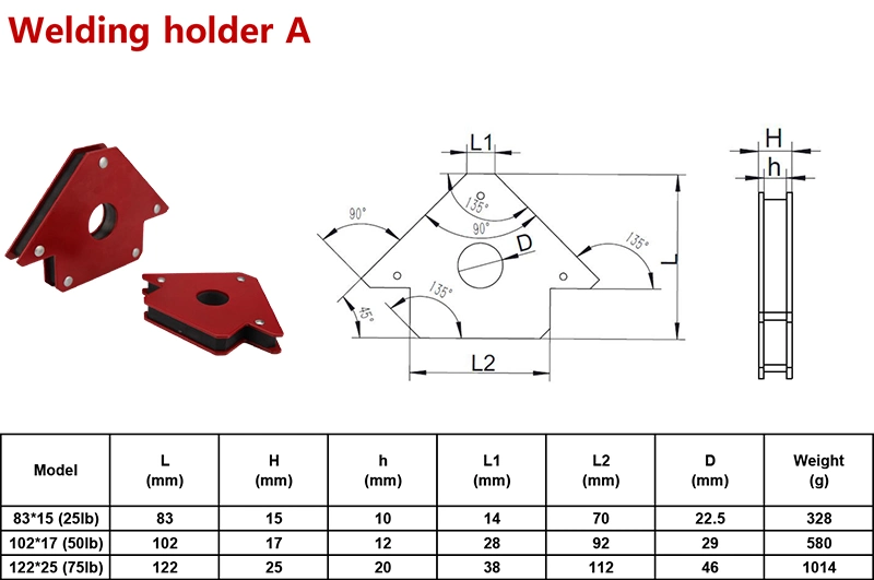 Multi-Angle Welding Magnet /Magnetic Welding Holder /Magnetic Clamp for Sale